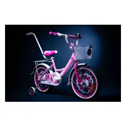 Rower dziecięcy GERMINA BMX 16 cali dla dziewczynki Jasnoróżowy