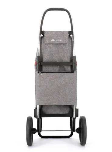 Coș De Cumpărături 2 Large Wheels Folding Rolser I-Max Tweed-Grey