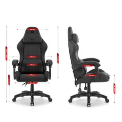 Fotel HELL'S CHAIR HC-1014 Czarny