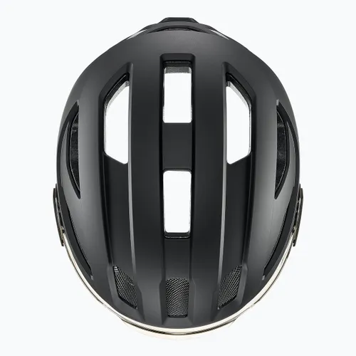 Kask rowerowy UVEX Stride Visor black matt/litemirror silver