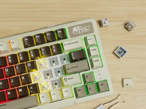 Klawiatura ROYAL KLUDGE L75 Mocha Grey Cream Switch