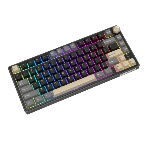 Klawiatura mechaniczna Royal Kludge RK-R75 Phantom Silver Switch Czarno-Szary