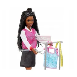 LALKA BARBIE BROOKLYN STYLISTKA zestaw z pieskiem HNK96