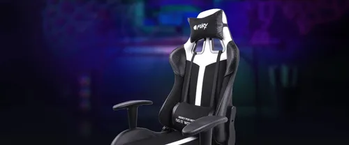 Fotel FURY Avenger XL Czarno-biały