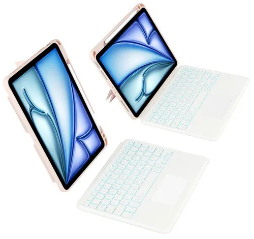 Etui na iPad Air TECH-PROTECT SCMag Pen + Keyboard Różowy Klawiatura