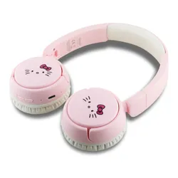 Słuchawki nauszne HELLO KITTY Face Logo Różowo-biały