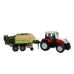 Duży Traktor Z Maszyną 65Cm Ruchome Elementy Napęd Prasa Do Słomy 2 Kolory