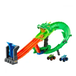 Hot Wheels Tor samochodowy Monster Trucks Smoczy Wyścig zestaw