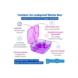 Lunchbox głęboki 5-komorowy Yumbox Go Bento Box - Kyoto purple