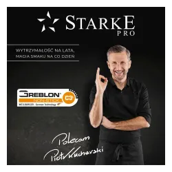 Patelnia na indukcję nierdzewna z pokrywką Starke Pro Varese 24 cm