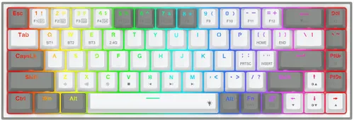 Klawiatura REDRAGON Castor Pro K631RGB Biały