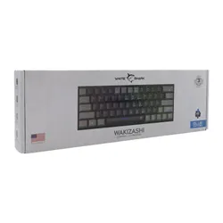 Klawiatura gamingowa White Shark Wakizashi Red przewodowa mechaniczna podświetlana czarno-szara
