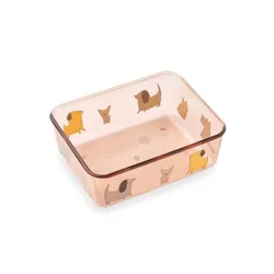 Dziecięcy pojemnik na przekąski Liewood Ako Tritan Snack Box - cats and dogs / sandy