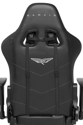 Fotel GAMVIS Expert Czarny (białe elementy)