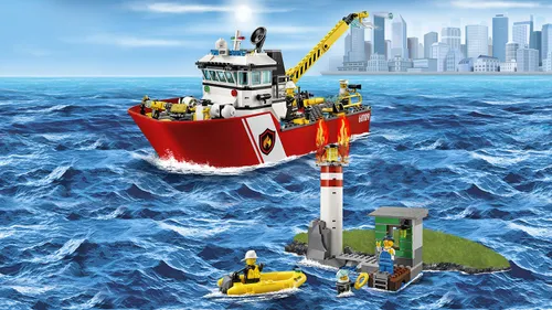 Конструктор Lego City пожарная лодка (60109)