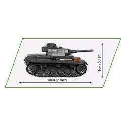 Cobi Klocki Klocki Historical Collection WWII Panzer III Ausf. J 590 klocków