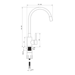Bateria DEANTE Luno BOC T720 Tytan/stal