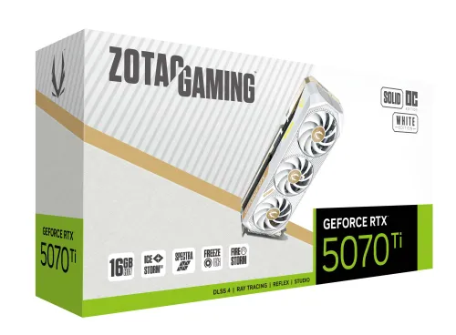 Karta graficzna Zotac Gaming GeForce RTX 5070 Ti SOLID CORE OC White Edition 16GB GDDR7 256bit DLSS 4