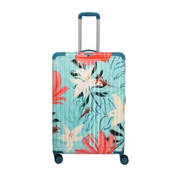 Walizka twarda duża Travelite Cruise L Print - turquoise lily