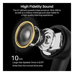 Słuchawki bezprzewodowe Tozo Gaming Pods Dokanałowe Bluetooth 5.3 Czarny