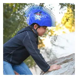 Kask rowerowy RASKULLZ Eyepatch Pirate Niebieski dla Dzieci (rozmiar S)