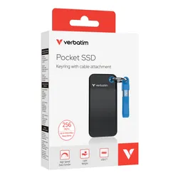 Dysk VERBATIM Pocket 256GB SSD Czarno-niebieski