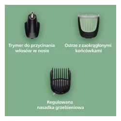Trymer Philips Seria 3000 MG3930/15 6 nasadek 60min