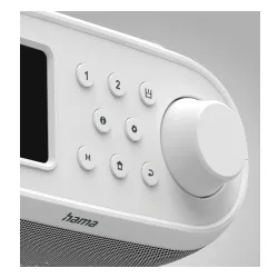 Radioodbiornik Hama DIR400 Radio FM, DAB, Internetowe Wi-Fi Bluetooth Biało-szary
