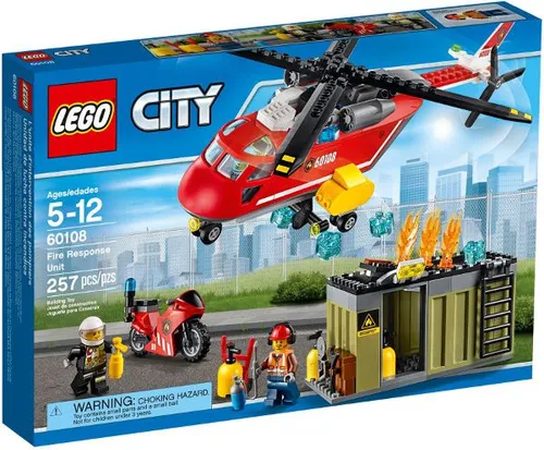 Конструктор Lego City пожарный вертолет (60108)