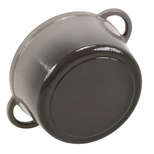 Garnek żeliwny emaliowany 28cm 5.9L ciężki indukcja Szary KRISBERG