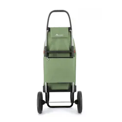 Coș De Cumpărături 2 Large Wheels Folding Rolser I-Max Tweed-Green