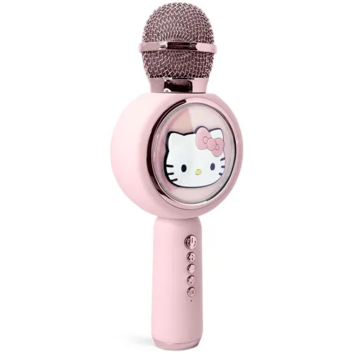 Mikrofon z głośnikiem Bluetooth OTL Technologies Hello Kitty PopSing LED Light Up Wireless Karaoke 5W Jasnoróżowy