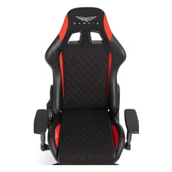 Fotel GAMVIS Phantom Large Czarny (czerwone elementy)