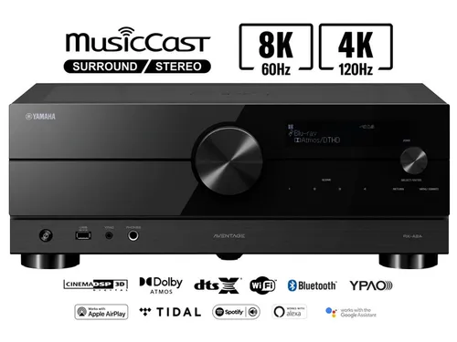 Ресивер Yamaha MusicCast RX-A2A 7.2-канальный Dolby Atmos DTS X Wi-Fi Bluetooth AirPlay черный