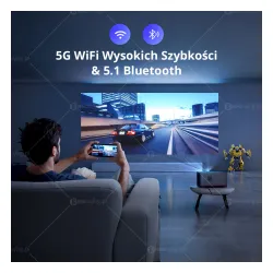 Projektor ETOE Whale Pro LED Full HD Wi-Fi Bluetooth Chromecast AirPlay Android TV