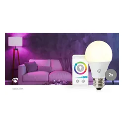 Inteligentna żarówka LED NEDIS SmartLife WIFILRC20E27 9W E27 Wi-Fi (2 szt.)