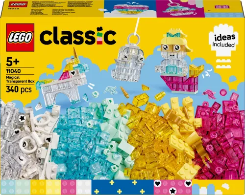 LEGO Classic 11040 Magiczny zestaw z przezroczystymi klockami