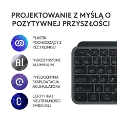 Klawiatura membranowa Logitech MX Keys S - grafitowy