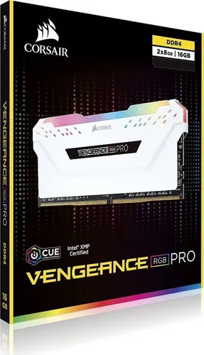 Pamięć Corsair Vengeance RGB PRO, DDR4, 16 GB, 3000MHz, CL15 (CMW16GX4M2C3000C15W)