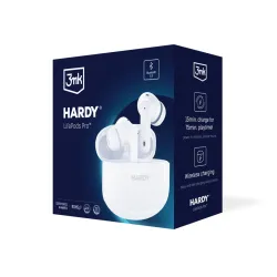Słuchawki bezprzewodowe 3mk HARDY LifePods Pro ANC Dokanałowe Bluetooth 5.3 Biały