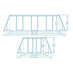 Basen BESTWAY Power Steel 53383 404 x 201 x 100 cm 6478L
