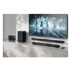 Soundbar SHARP HT-SBW55121 Czarny 5.1.2-kanałowy, Bezprzewodowy Subwoofer, HDMI eARC, Dolby Atmos, 4K, BT