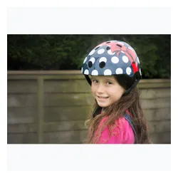 Kask rowerowy dziecięcy Hornit PolkaDot navy/white/red