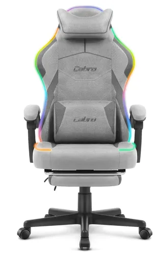 Fotel gamingowy CABRO C502 LED Szary