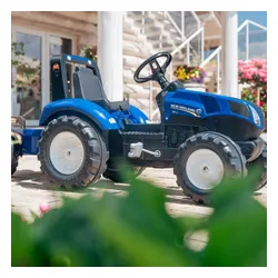 Duży Traktor Na Pedały Falk New Holland Z Przyczepą Dla Dzieci 3-7 Lat 50Kg