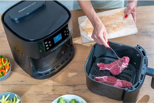 Air Fryer Frytkownica beztłuszczowa AI GÖTZE & JENSEN AF850T by Setti+ WiFi rozpoznawanie potraw i gotowanie na parze