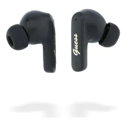 Słuchawki dokanałowe GUESS Script Metal Logo Czarny z tłumaczem