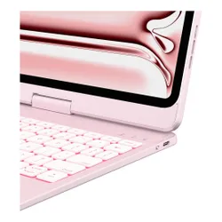 Etui na iPad Pro 11 cali TYPECASE Flexbook Touch Jasnoróżowy Klawiatura