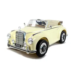 Auto Na Akumulator Dla Dziecka Retro Mercedes 300S Eva LED Pilot Skóra MP3