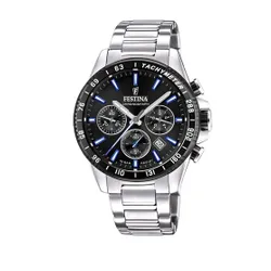 Festina Zamansız Kronograf Saatler F20560 / 5 Gümüş / Siyah